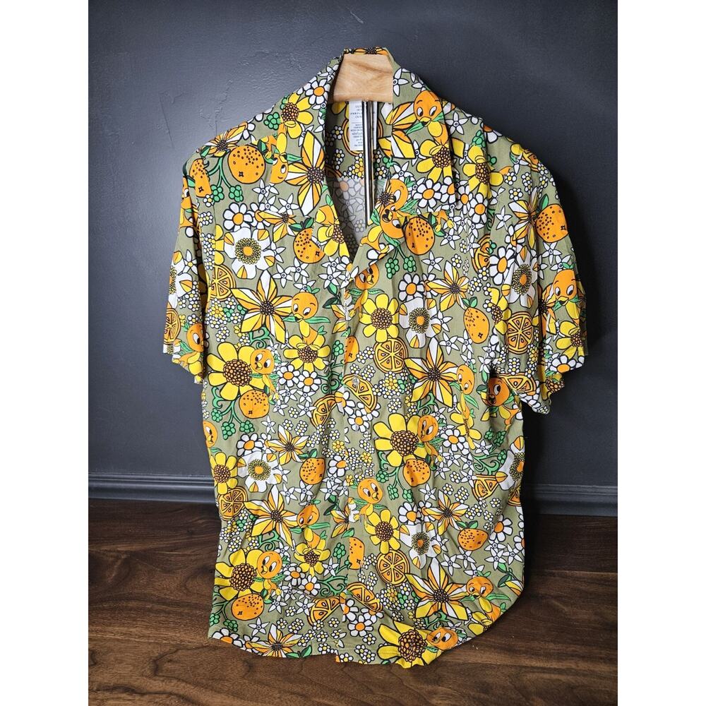 Walt Disney World 50th Vault Collection Orange Bird Hawaiian Shirt Medium